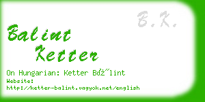 balint ketter business card
